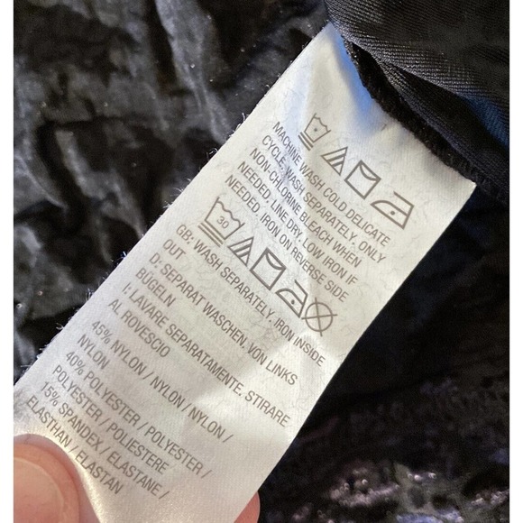 NEW Isaac Mizrahi Live Mixed Media Cardigan Size Large Women’s Black - Picture 4 of 8